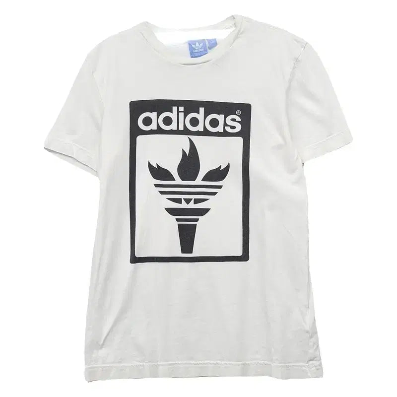 [BUNJANG] Adidas Printing White T-Shirt / 아디다스 프린팅 화이트 반팔티 095