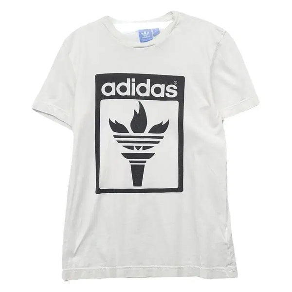 [BUNJANG] Adidas Printing White T-Shirt / 아디다스 프린팅 화이트 반팔티 095
