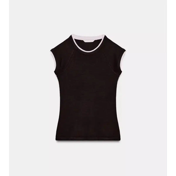 [BUNJANG] Zara Fake Double Short Sleeve T-Shirt Brown M / 자라 페이크 더블 숏 슬리브 티셔츠 브라운 M