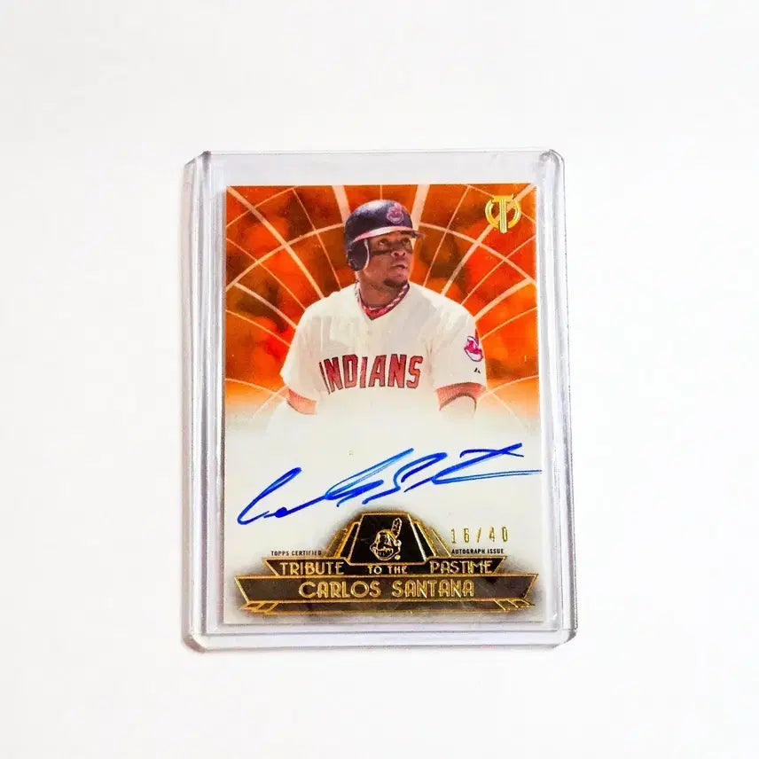 [BUNJANG] Carlos Santana Autographed MLB Baseball Card / MLB 카를로스 산타나 오토(친필 싸인카드)
