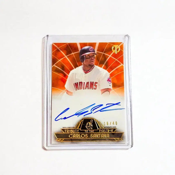 [BUNJANG] Carlos Santana Autographed MLB Baseball Card / MLB 카를로스 산타나 오토(친필 싸인카드)