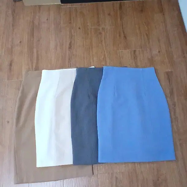 [BUNJANG] 5-Piece Set Midi Skirt Bundle (Brown, Light Pink, Ivory, Blue, Gray) / (5개 세트)정장치마 h스커트 미디스커트 출근,하객,면접,데이트룩