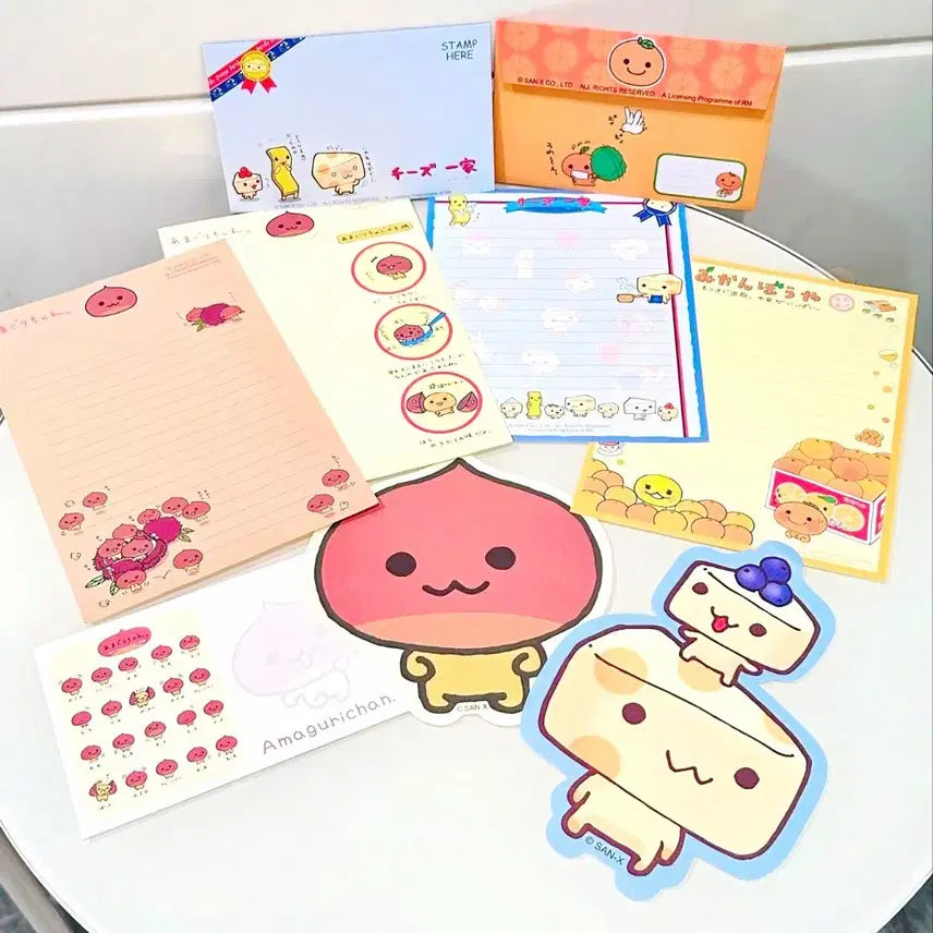 [BUNJANG] Heisei San-X Cheese Family & Rabbit Stationery Set / 헤이세이 산엑스 치즈일가 편지지 , 토끼 편지지, 햄쨩 햄찌 햄스터 편지지