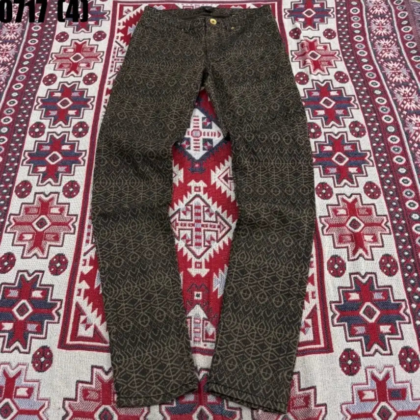 [BUNJANG] H&M Patterned Denim Pants Brown / H&M 패턴 데님 팬츠 브라운