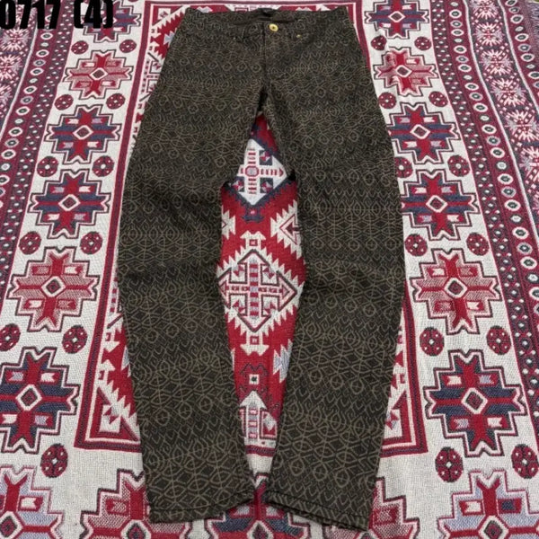 [BUNJANG] H&M Patterned Denim Pants Brown / H&M 패턴 데님 팬츠 브라운