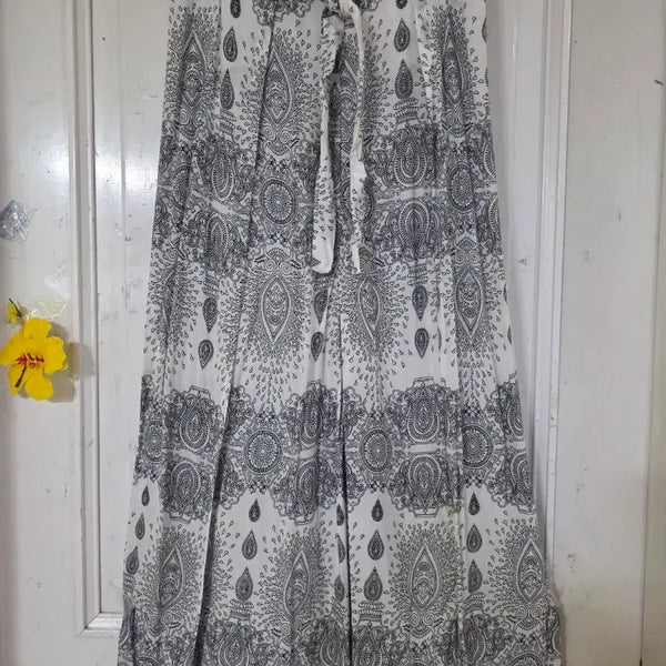 [BUNJANG] Women's Cotton Rayon Wide-Leg Lounge Pants / 여름 시원한 핏이이쁜  고급스런  면 레이온  밴딩  랩 통바지