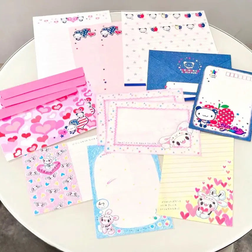 [BUNJANG] Heisei San-X Cheese Family, Panda, Hamster Letter Paper Set / 헤이세이 산엑스 치즈일가 편지지 , 판다 편지지, 햄쨩 햄찌 햄스터 편지지