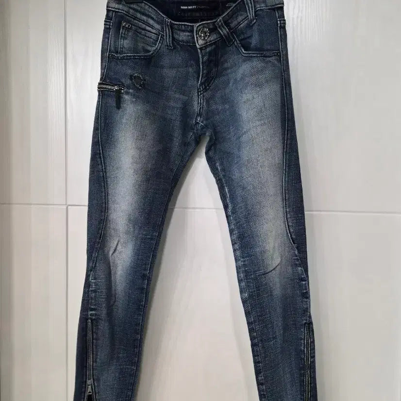 [BUNJANG] Mistermind Zipper Detail Denim Pants / 미쓰식스티 지퍼 디테일 데님