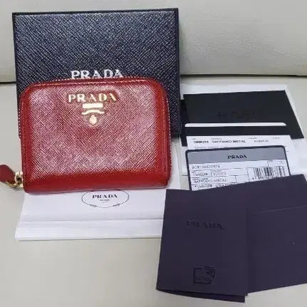 [BUNJANG] Prada Saffiano Zipper Card Holder / 프라다 사피아노 지퍼 카드지갑 정품