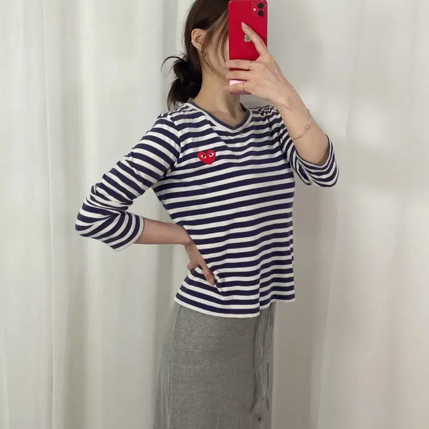 [BUNJANG] Comme des Garçons Striped Long Sleeve / 꼼데가르송 스트라이프 롱슬리브