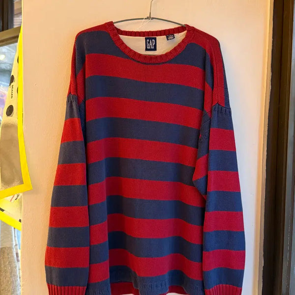 [BUNJANG] GAP Vintage Striped Knit Sweater XL / [XL] 갭 빈티지 스트라이프 니트 스웨터