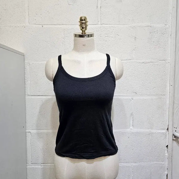 [BUNJANG] Basic Sleeveless Top - Black / 신축성 좋은 무지 나시- 블랙