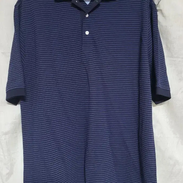 [BUNJANG] Tommy Hilfiger Striped Short-Sleeve Polo Shirt / 토미힐피거스트라이프 반팔 카라티