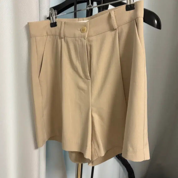 [BUNJANG] Beige Slacks Shorts / 슬랙스 반바지