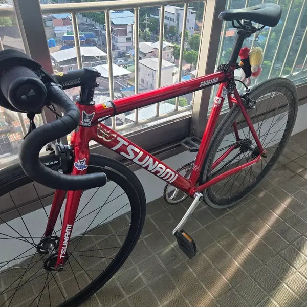[BUNJANG] Tsunami SNM100 Bicycle Red / 쓰나미 SNM100 픽시  자전거 레드