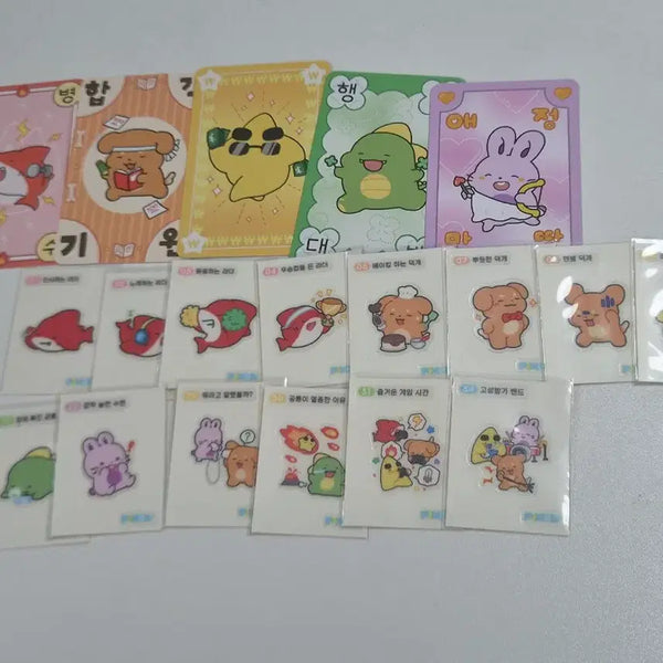 [BUNJANG] Pixelie Sticker Set Bundle / 픽셀리 띠부씰 부적 라더 덕개 각별 공룡 수현 일괄판매