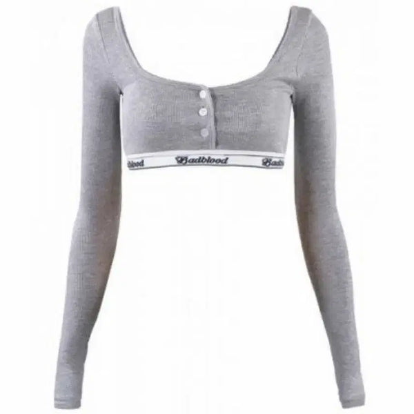 [BUNJANG] BADBLOOD Modal Tee Bra Grey / 배드블러드 모달 티브라 그레이