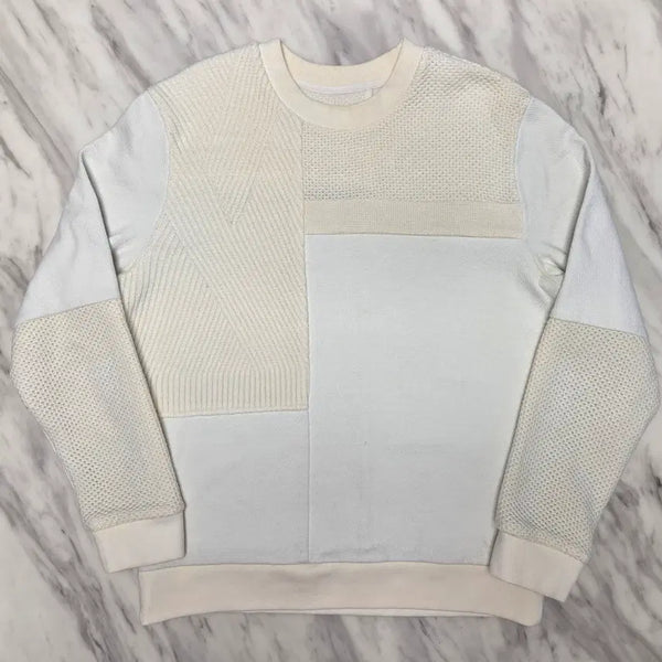 [BUNJANG] System Homme Patchwork Pattern Knit Sweater / 시스템옴므 패치워크 패턴 니트 스웨터