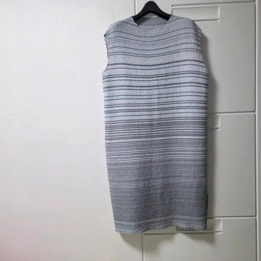 [BUNJANG] Pleats Please Pleatsme Horizontal Stripe Gradient Dress F / 플리츠미 가로무늬 그라데이션 원피스 F