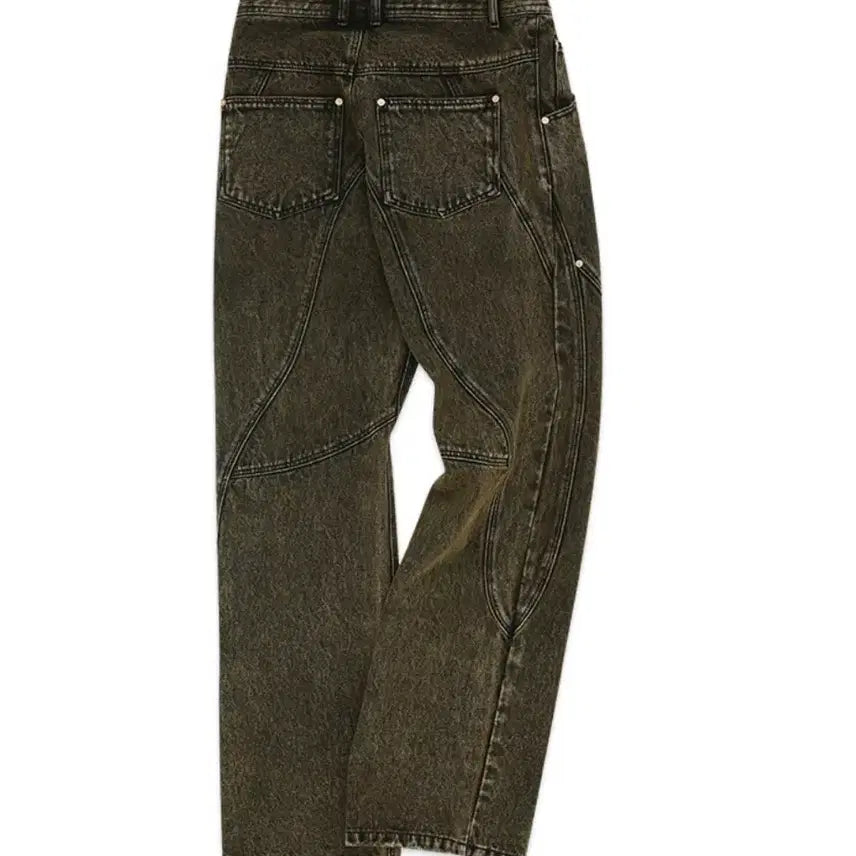 [BUNJANG] Andersson Bell Brick Curve Panel Wide Jeans (Brown) / 앤더슨벨 브릭 커브 패널 와이드 진 apa609m(BROWN)