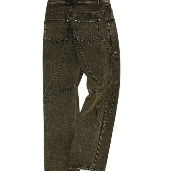 [BUNJANG] Andersson Bell Brick Curve Panel Wide Jeans (Brown) / 앤더슨벨 브릭 커브 패널 와이드 진 apa609m(BROWN)