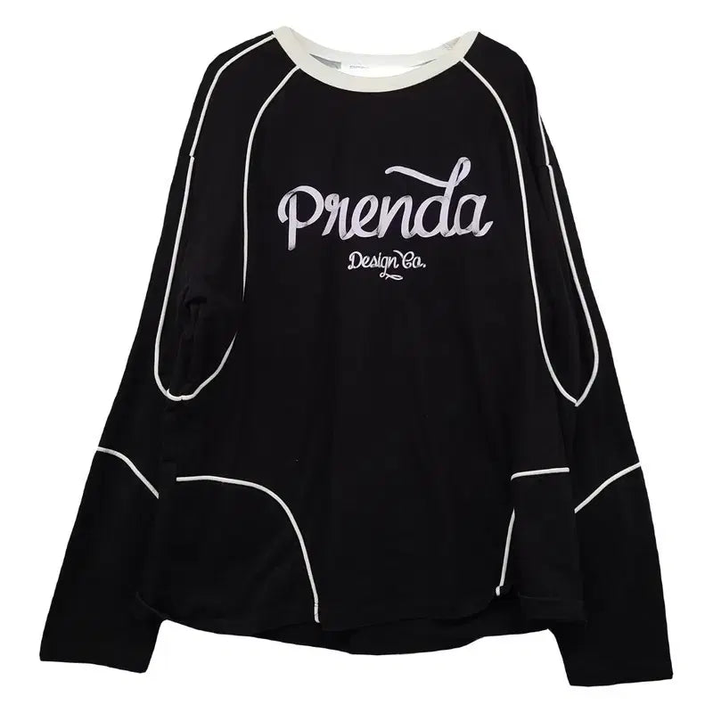 [BUNJANG] Frenuda Printing Black Long Sleeve T-Shirt Size S / 프렌다 프린팅 블랙 긴팔티 S