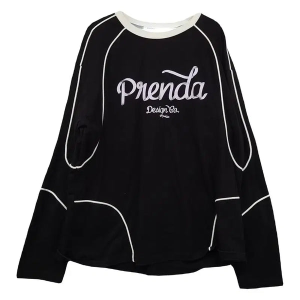 [BUNJANG] Frenuda Printing Black Long Sleeve T-Shirt Size S / 프렌다 프린팅 블랙 긴팔티 S
