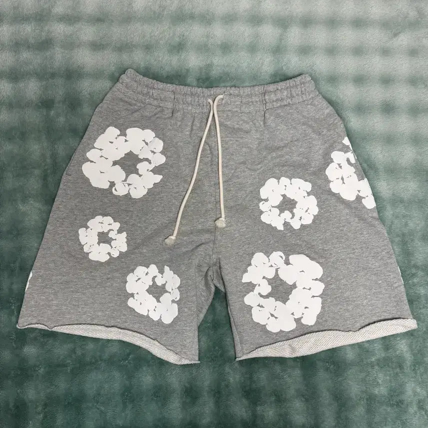 [BUNJANG] Denim Tears The Cotton Wreath Shorts Grey M / 데님 티어스 더 코튼 리쓰 쇼츠 그레이