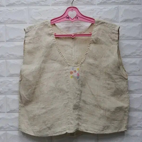 [BUNJANG] Natural Hemp Cropped Vest (Size 66M) / 131 삼베조끼 크롭조끼 천연 여성 66M/창고갤러리