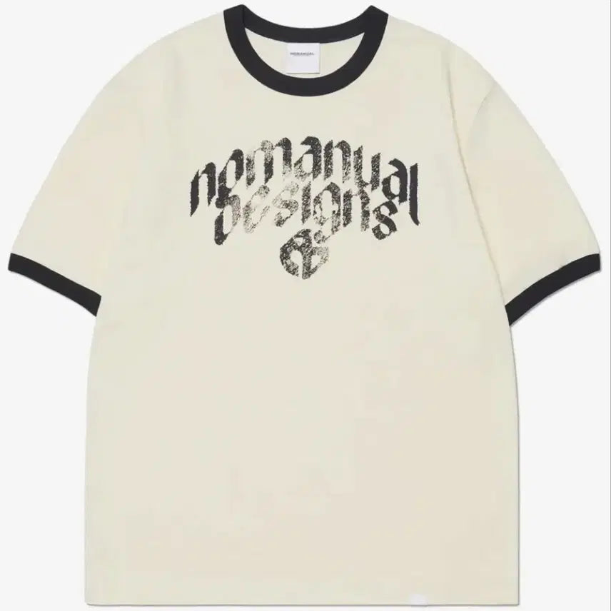 [BUNJANG] NOMANUAL N.D RINGER T-SHIRT - CREAM / (새상품)) 노매뉴얼 반팔 N.D RINGER T-SHIRT - CREAM