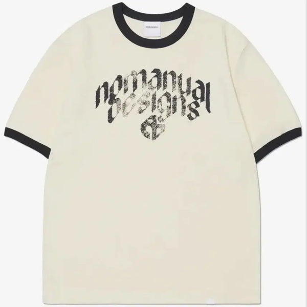 [BUNJANG] NOMANUAL N.D RINGER T-SHIRT - CREAM / (새상품)) 노매뉴얼 반팔 N.D RINGER T-SHIRT - CREAM