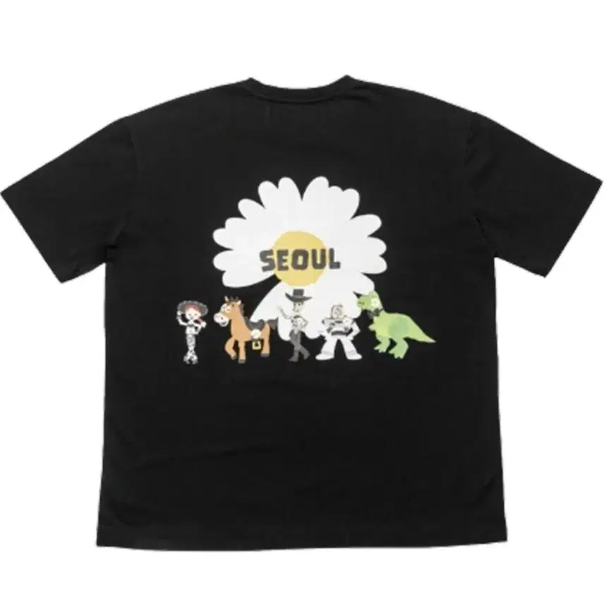 [BUNJANG] PEACEMINUSONE x Toy Story The First Fan T-Shirt 01 Black / 피스마이너스원 x 토이 스토리 더 퍼스트팬 티셔츠 01 블랙