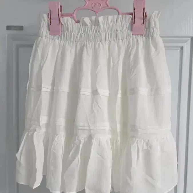 [BUNJANG] Sheer Chiffon Culottes (White) / 새상품 쉬폰 치마바지(55-77)