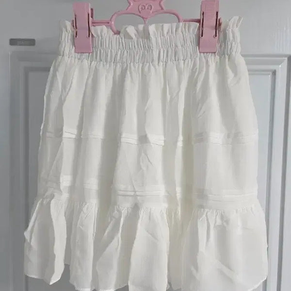 [BUNJANG] Sheer Chiffon Culottes (White) / 새상품 쉬폰 치마바지(55-77)