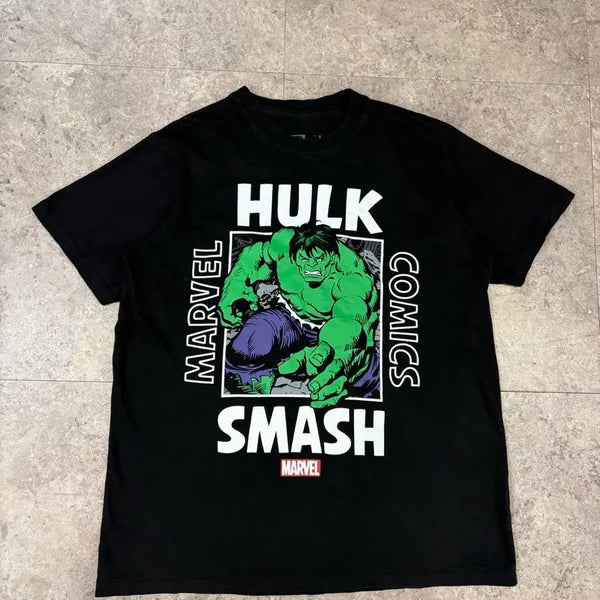 [BUNJANG] Marvel Hulk Black T-Shirt / 마블 헐크 블랙 반팔티 #csz809