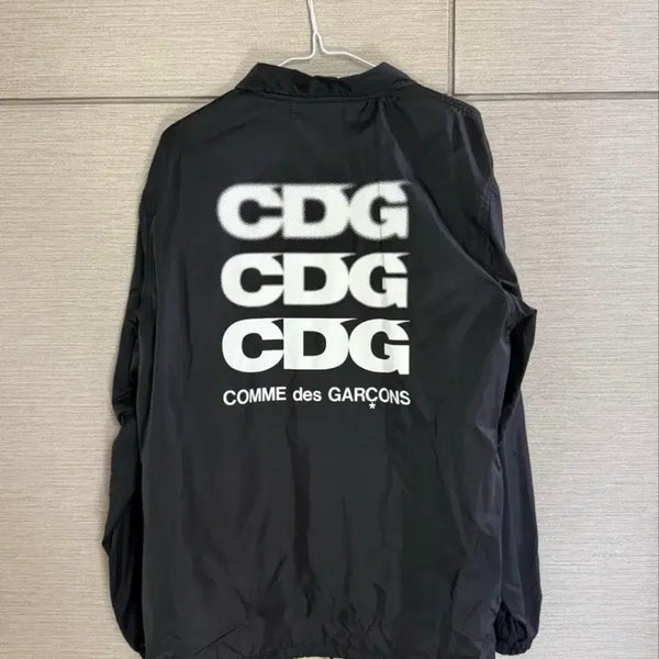 [BUNJANG] Comme des Garçons CDG Logo Windbreaker Jacket Black / CDG 꼼데가르송 바람막이 자켓 블랙
