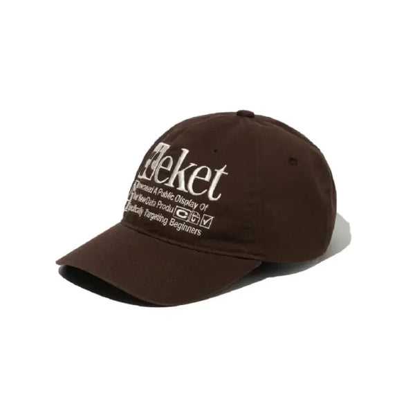 [BUNJANG] TEKET Plan Ball Cap Brown / 테켓 플랜 볼캡 브라운