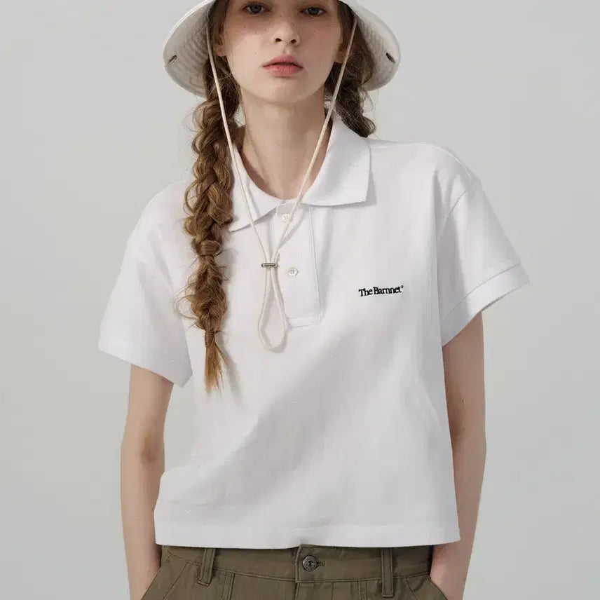 [BUNJANG] The Barnet Logo Collar Short Sleeve T-Shirt White / 더바넷 반팔 티셔츠 the barnet 반팔 화이트 로고 카라 티셔츠