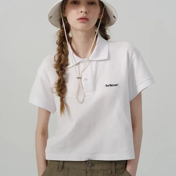 [BUNJANG] The Barnet Logo Collar Short Sleeve T-Shirt White / 더바넷 반팔 티셔츠 the barnet 반팔 화이트 로고 카라 티셔츠