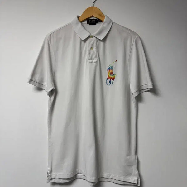 [BUNJANG] Polo Ralph Lauren Tie-Dye Big Pony Polo Shirt White L / 폴로랄프로렌 타이다이 빅포니 카라티 반팔 화이트 L