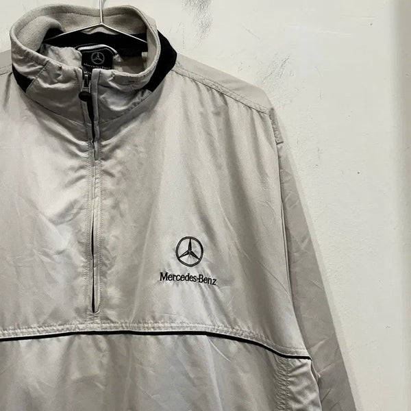 [BUNJANG] Mercedes-Benz Half-Zip Nylon Anorak / 메르세데스 벤츠 반집업 나일론 아노락