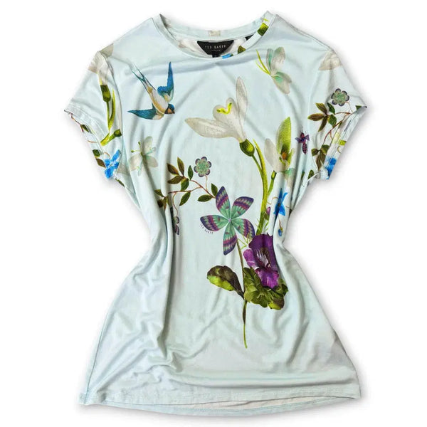 [BUNJANG] Ted Baker Spring Meadow Floral Bird Print Short Sleeve T-Shirt M / 테드베이커 스프링 미도우 플로럴 버드 프린트 반팔 티셔츠 M