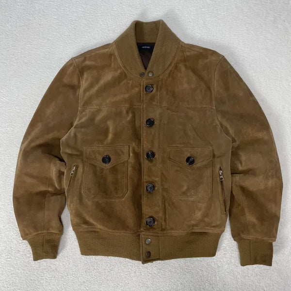 [BUNJANG] Italian Suede Bomber Jacket / 이태리 스웨이드 보머 자켓