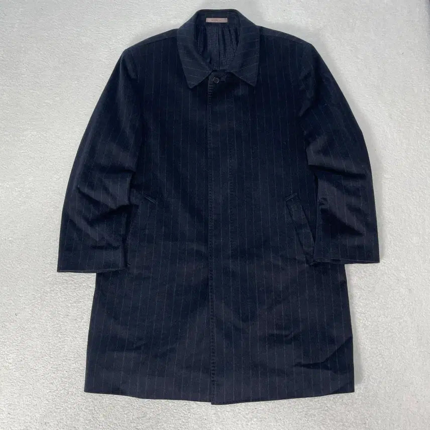 [BUNJANG] Givenchy Stripe Wool Balmacaan Coat / 지방시 스트라이프 울 발마칸 코트