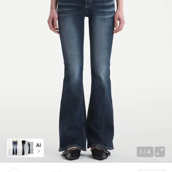 [BUNJANG] Sinerjin CAT WASHING MID-RISE JEANS (DEEP BLUE) / 시너진 CAT WASHING MID-RISE JEANS (DEEP BLUE)