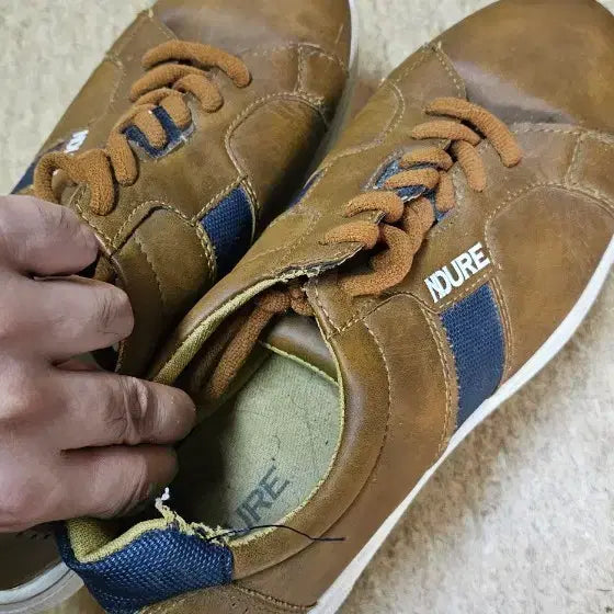 [BUNJANG] Adure Men's Brown Sneakers / 아두레 남성 스니커즈 브라운