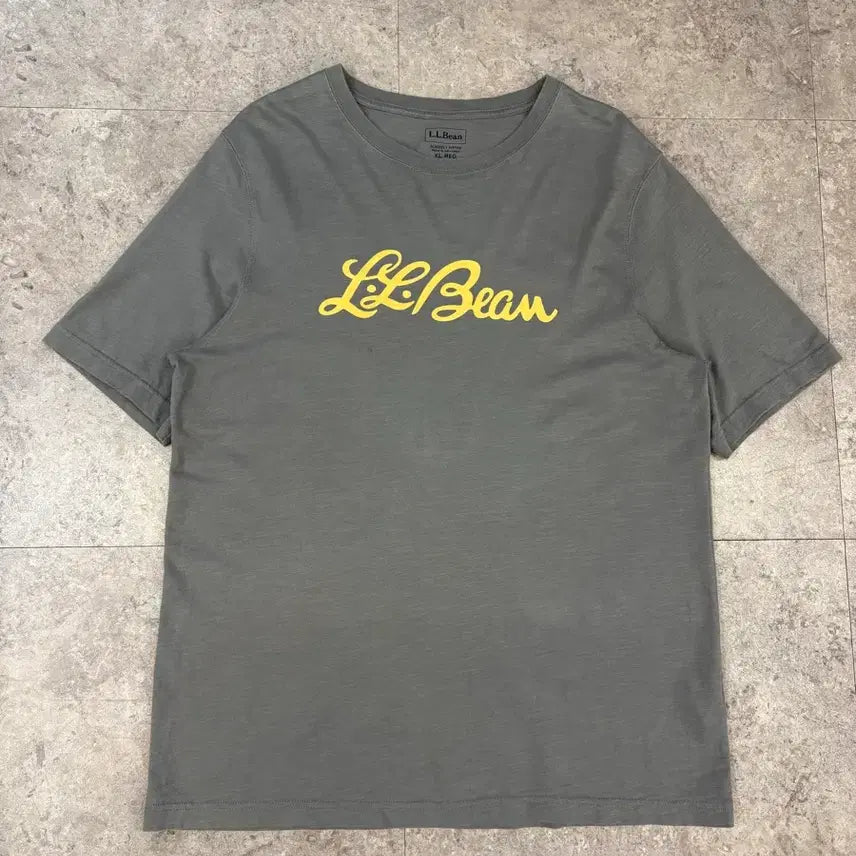 [BUNJANG] L.L. Bean Khaki Gray Short Sleeve T-Shirt / LLBean 반팔 티셔츠 카키그레이 #csz811