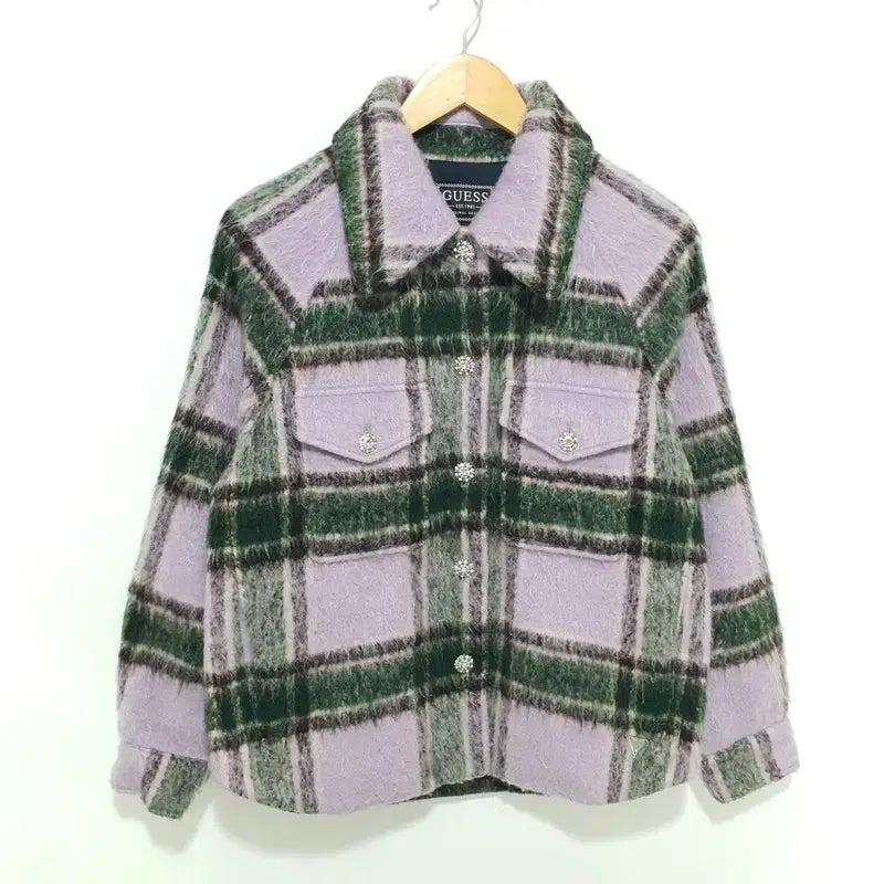 [BUNJANG] Guess Women's Checked Wool Jacket / 게스 여성 체크 울 자켓 F_W0833