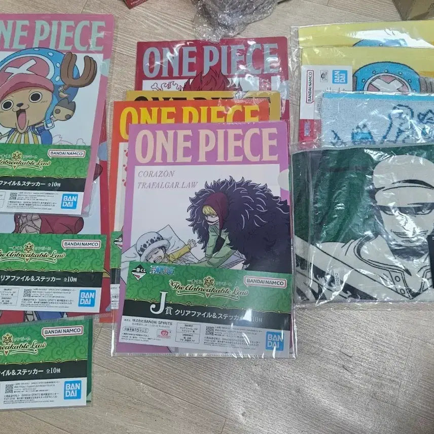 [BUNJANG] One Piece Ichiban Kuji Clear File & Towel Set / 원피스 제일복권  클리어 파일&수건 하위상