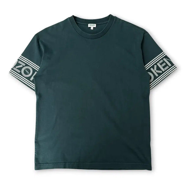 [BUNJANG] Kenzo Deep Green Armband Lettering Logo T-Shirt L / 겐조 딥그린 암밴드 레터링 로고 반팔 티셔츠 L